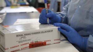 What happens during a sexual assault exam?